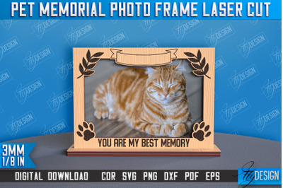 Pet Memorial Photo Frame Laser Cut | Animals Photo Frame Design