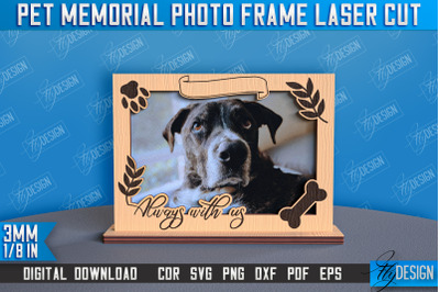 Pet Memorial Photo Frame Laser Cut | Animals Photo Frame Design