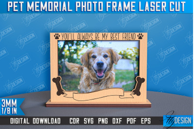 Pet Memorial Photo Frame Laser Cut | Animals Photo Frame Design