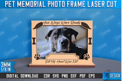 Pet Memorial Photo Frame Laser Cut | Animals Photo Frame Design