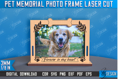 Pet Memorial Photo Frame Laser Cut | Animals Photo Frame Design