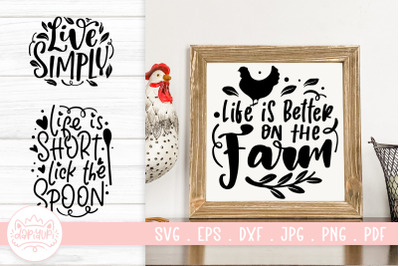 Farmhouse Sign Quotes SVG Cut File