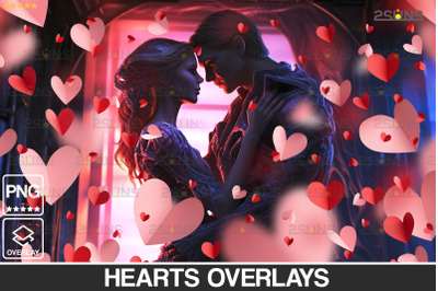 Valentine photo overlays, Blowing heart png, Falling heart