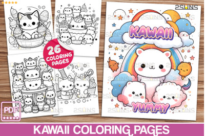 Kawaii Coloring pages, Printable Adult Coloring Pages