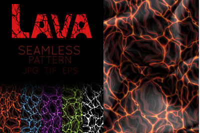 Lava pattern vector set