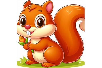 4 cartoon a squirrel