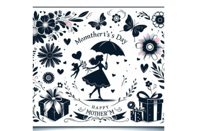 4 Artistic elegant card design for Mother s day