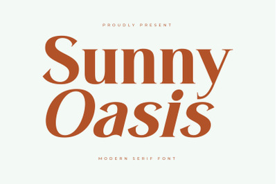 Sunny Oasis - Modern Serif font