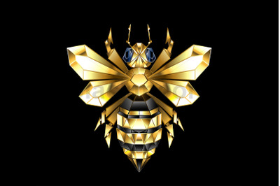 金色多角形蜜蜂