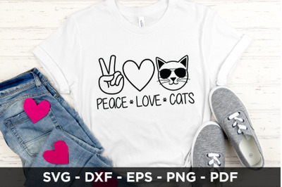 Peace Love Cats&2C; Cat SVG&2C; Cat SVG Design