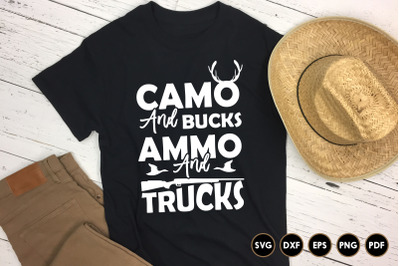 Camo and Bucks Ammo and Trucks - Hunting SVG