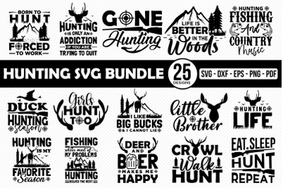 Hunting SVG Bundle | 25 Designs