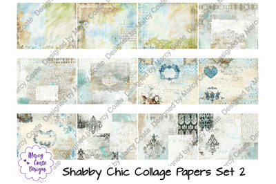 Shabby Chic Collage Papers Set 2