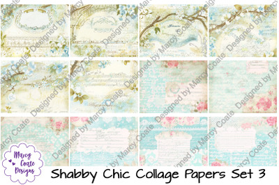 Shabby Chic Collage Papers Set 3