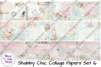 Shabby Chic Collage Papers Set 6