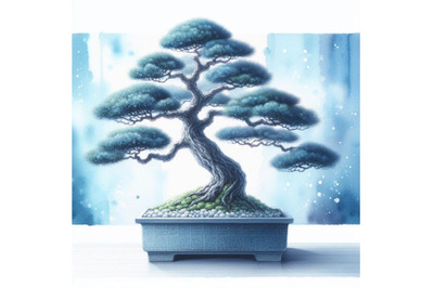 Four Beautiful bonsai tree