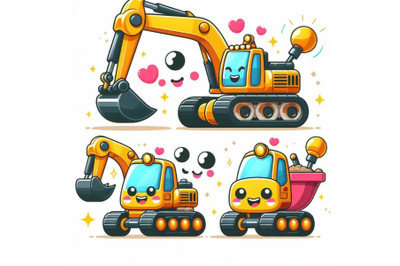 Four excavators