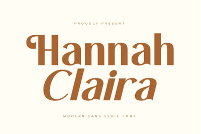 Hannah Claira - Modern Sans Serif Font