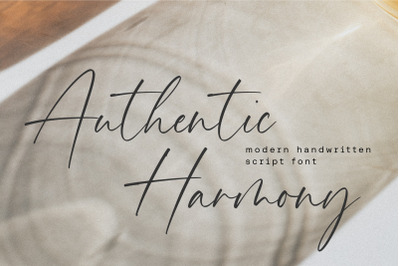 Authentic Harmony Modern Handwritten Script
