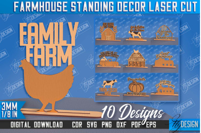 Farmhouse Standing Decor Bundle | Decorative Standing | Farm Family