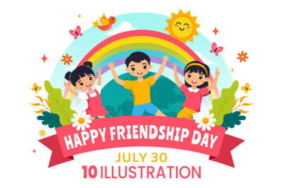 10 Happy Friendship Day Illustration