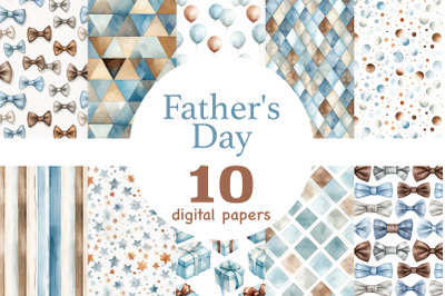 Fathers Day Digital Paper | Checkered Pattern