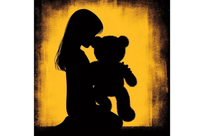 4 a girl hugging a teddy bear