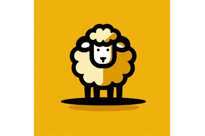 4 Sheep&2C; cute animal character