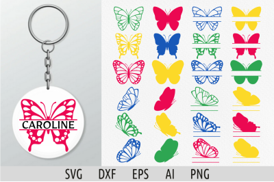 Butterfly keychain svg Simple butterfly svg flying Butterflies svg But
