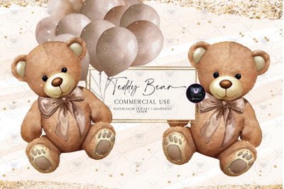 Teddy Bear Watercolor Baby Shower