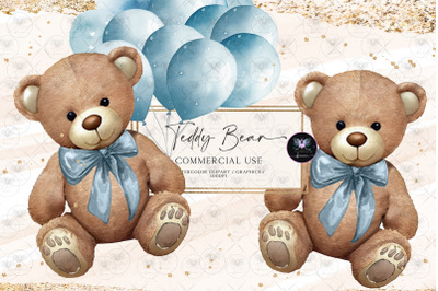 Teddy Bear Watercolor Clipart