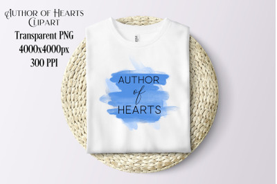 Author of Hearts - Book Sublimation / Clipart