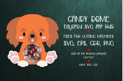 Spaniel Puppy | Candy Dome Template | Sucker Holder | Paper Craft Desi