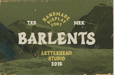 Barlents Handmade Display Font