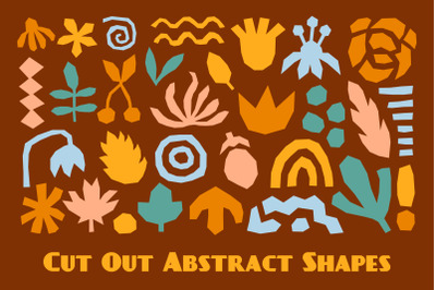 Cut Out Abstract Colorful Shapes PNG