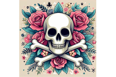 4 Skull With Crossed Bones Danger