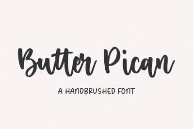 Butter Pican Handbrushed Font