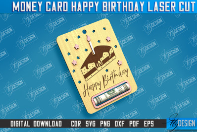 Money Card Happy Birthday | Greeting Card | Money&amp;nbsp;Holder | CNC File