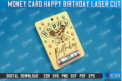 Money Card Happy Birthday | Greeting Card | Money&amp;nbsp;Holder | CNC File