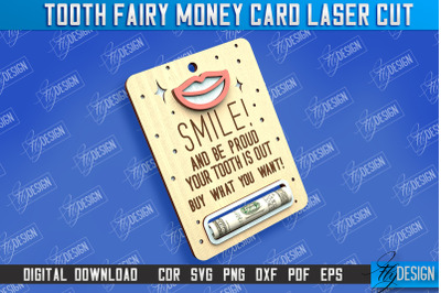 Tooth Fairy Money Card | Childs Greeting Cards | Money Holder | CNC