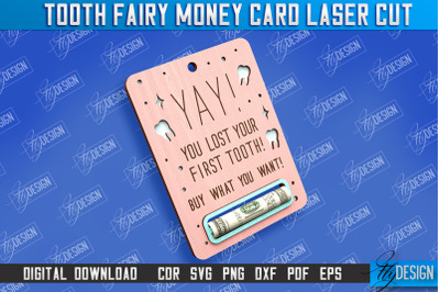 Tooth Fairy Money Card | Childs Greeting Cards | Money Holder | CNC