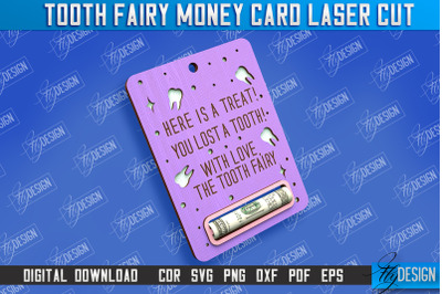 Tooth Fairy Money Card | Childs Greeting Cards | Money Holder | CNC