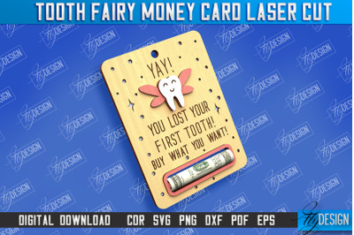 Tooth Fairy Money Card | Childs Greeting Cards | Money Holder | CNC