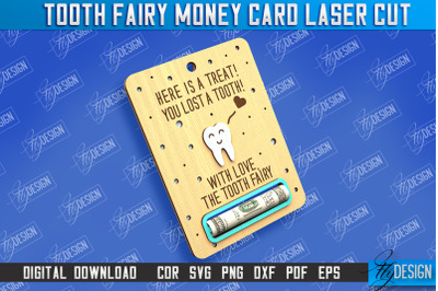Tooth Fairy Money Card | Childs Greeting Cards | Money Holder | CNC