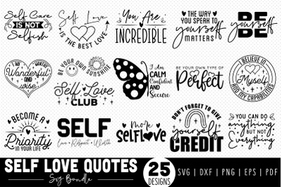 Self Love Quotes SVG Bundle