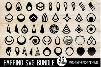 Earring SVG Bundle | 45 Designs