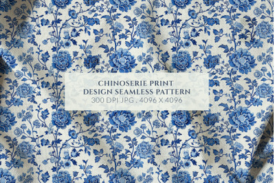 Chinoserie Floral Seamless Pattern.