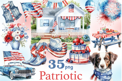 Patriotic Clipart Bundle | 4Th Of July PNG Set