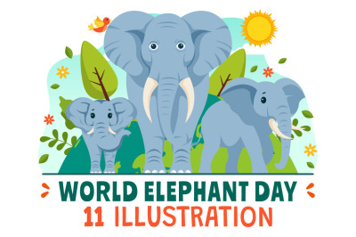11 World Elephant Day Illustration