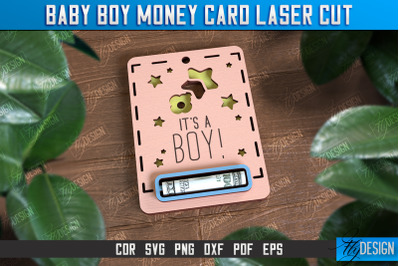 Baby Boy Money Card | Greeting Cards | Money Holder | CNC File